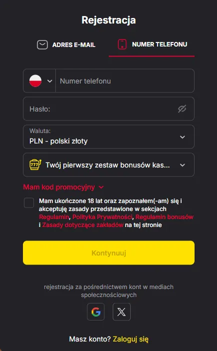 Proces rejestracji w kasynie online Vulkan Spiele